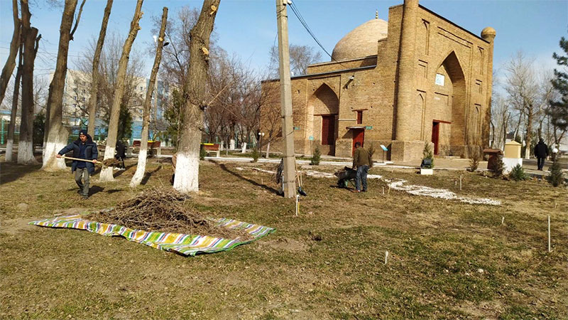 Тарихи және мәдени нысандарда көгалдандыру жұмыстары жүргізілді