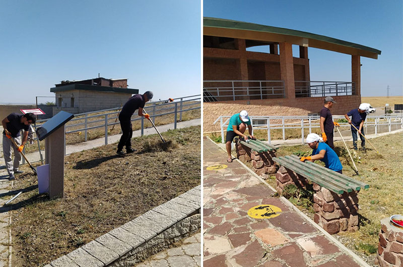 Тарих және мәдениет ескерткіштерінде тазалық жұмыстары жалғасуда